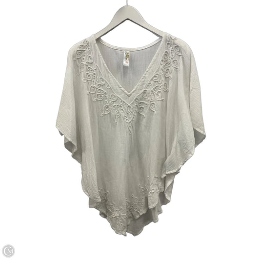 Top Short Sleeve By Clothes Mentor In White, Size: L