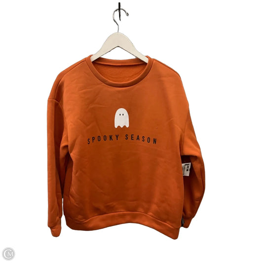 Sweatshirt Crewneck By Clothes Mentor In Orange, Size: L