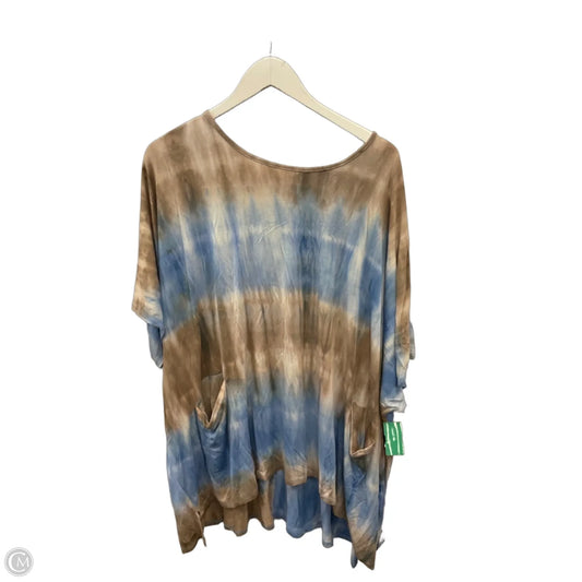 Swimwear Cover-up By Spin In Blue & Brown, Size: Osfm