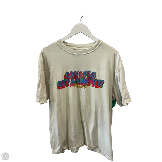 Top Short Sleeve By Comfort Colors In Cream, Size: Xl