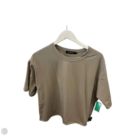 Top Short Sleeve By Clothes Mentor In Tan, Size: S