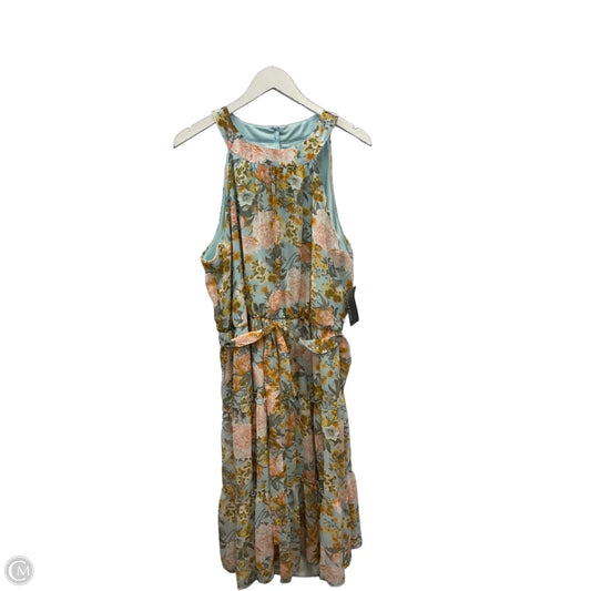 Dress Party Midi By Clothes Mentor In Multi-colored, Size: Xl