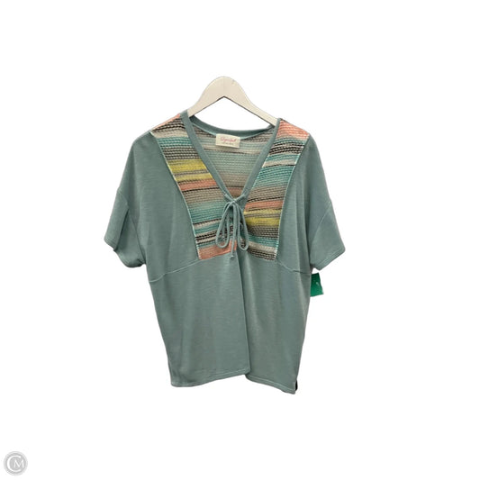 Top Short Sleeve By Clothes Mentor In Aqua, Size: L