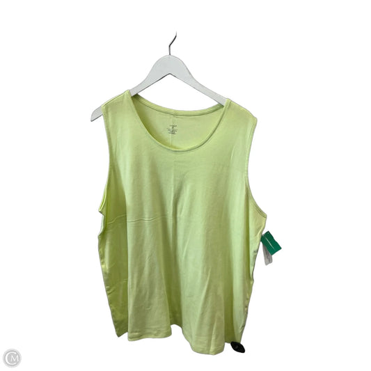 Top Sleeveless By Cj Banks In Green, Size: 2x