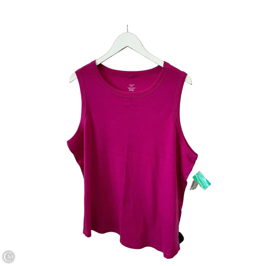Top Sleeveless By Cj Banks In Pink, Size: 2x