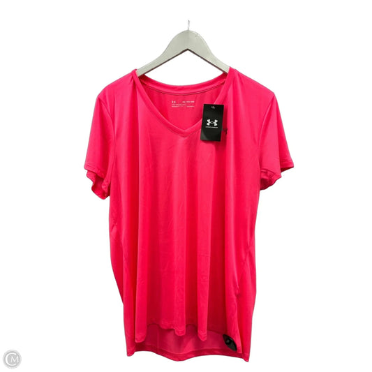 Athletic Top Short Sleeve By Under Armour In Pink, Size: 2x