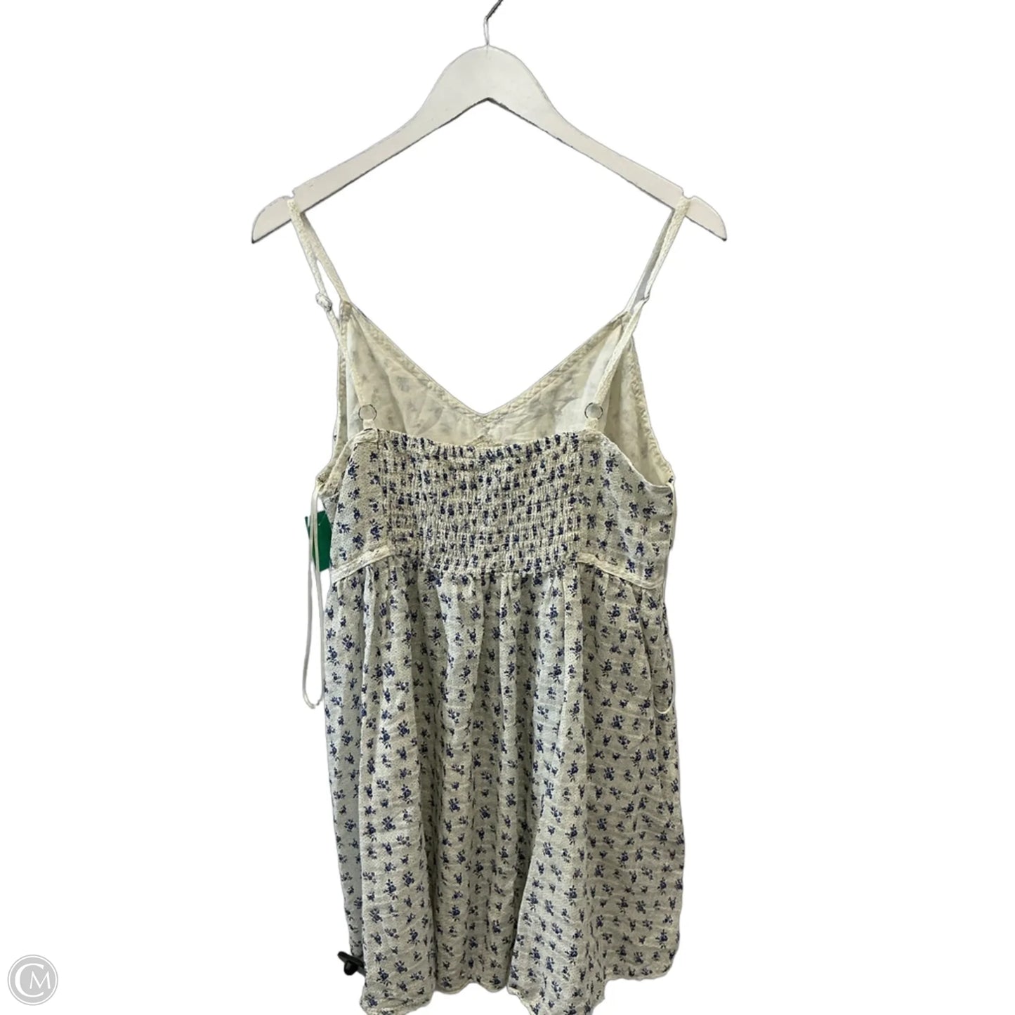 Tunic Sleeveless By Primark In Blue & Cream, Size: L