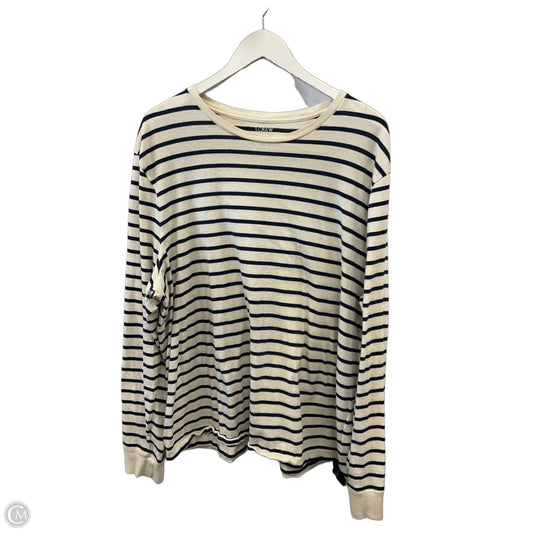 Top Long Sleeve By J. Crew In Blue & Cream, Size: 2x