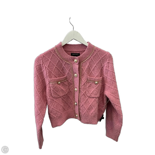 Sweater Cardigan By Clothes Mentor In Pink, Size: S