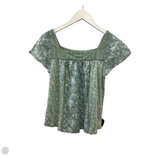 Top Short Sleeve By Rewind In Green, Size: S
