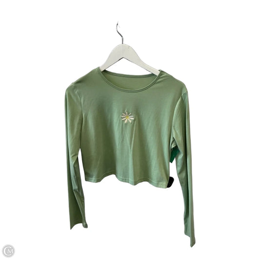 Top Long Sleeve By Shein In Green, Size: L