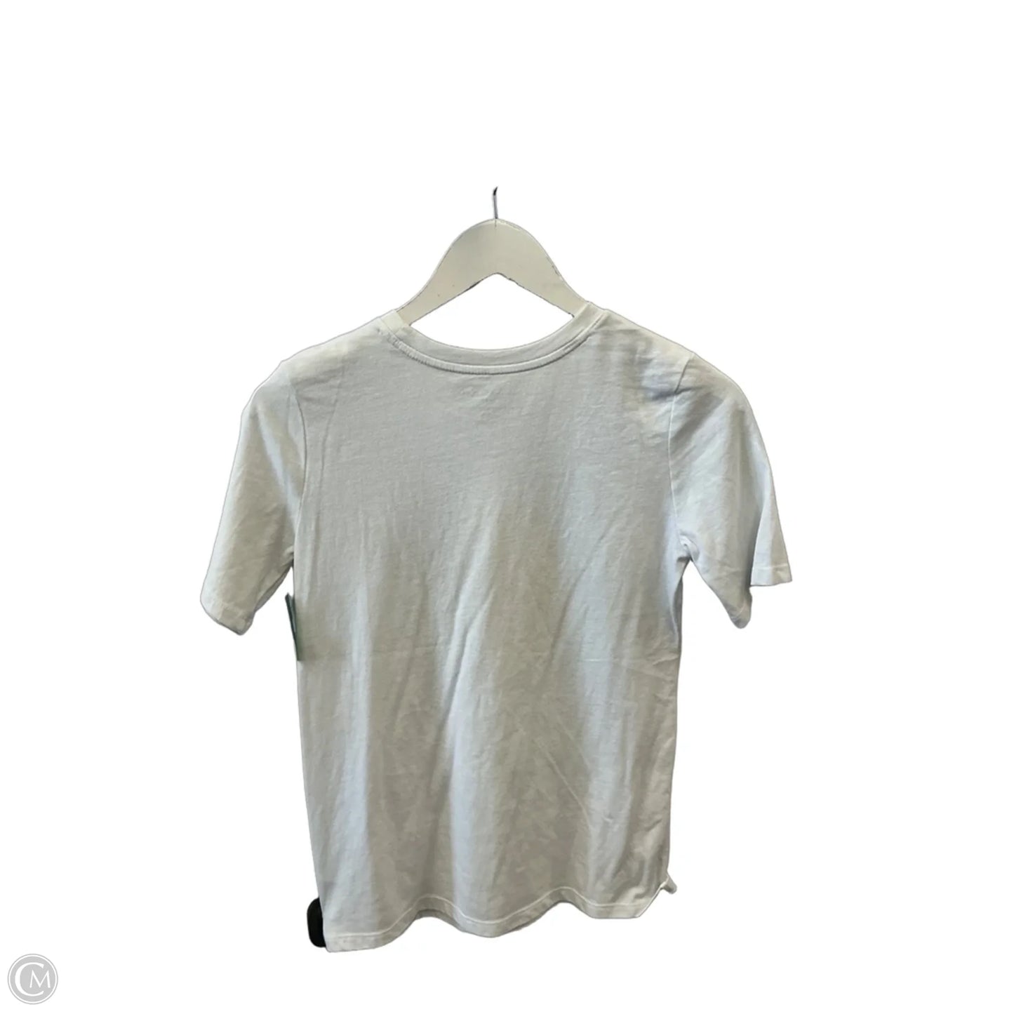 Top Short Sleeve By Banana Republic In White & Yellow, Size: Xs