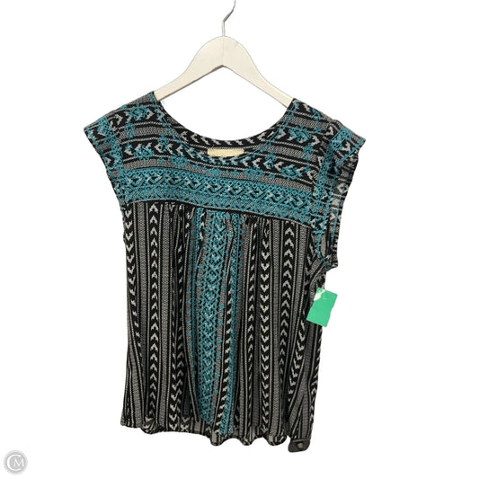 Top Short Sleeve By Savanna Jane In Black & Blue, Size: S