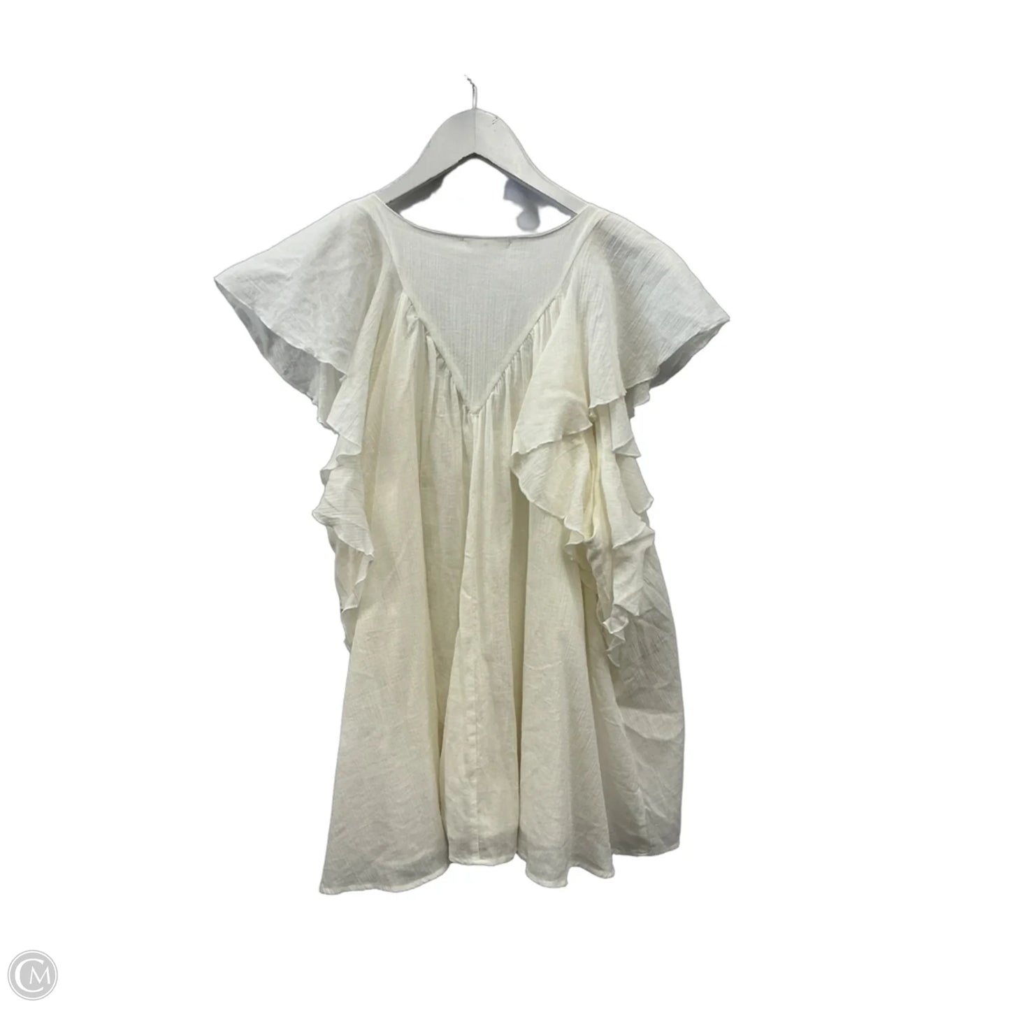 Top Short Sleeve By Maurices In Cream, Size: Xl