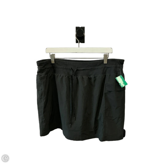 Athletic Skort By Calia In Black, Size: Xxl