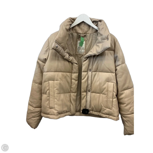 Jacket Puffer & Quilted By Abercrombie And Fitch In Tan, Size: L