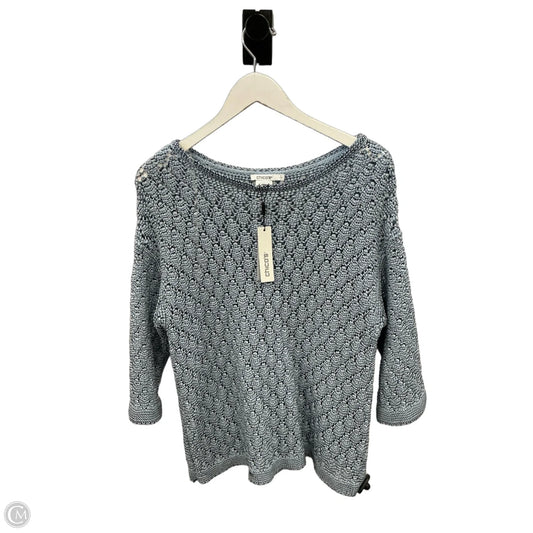 Top 3/4 Sleeve By Chicos In Blue, Size: L