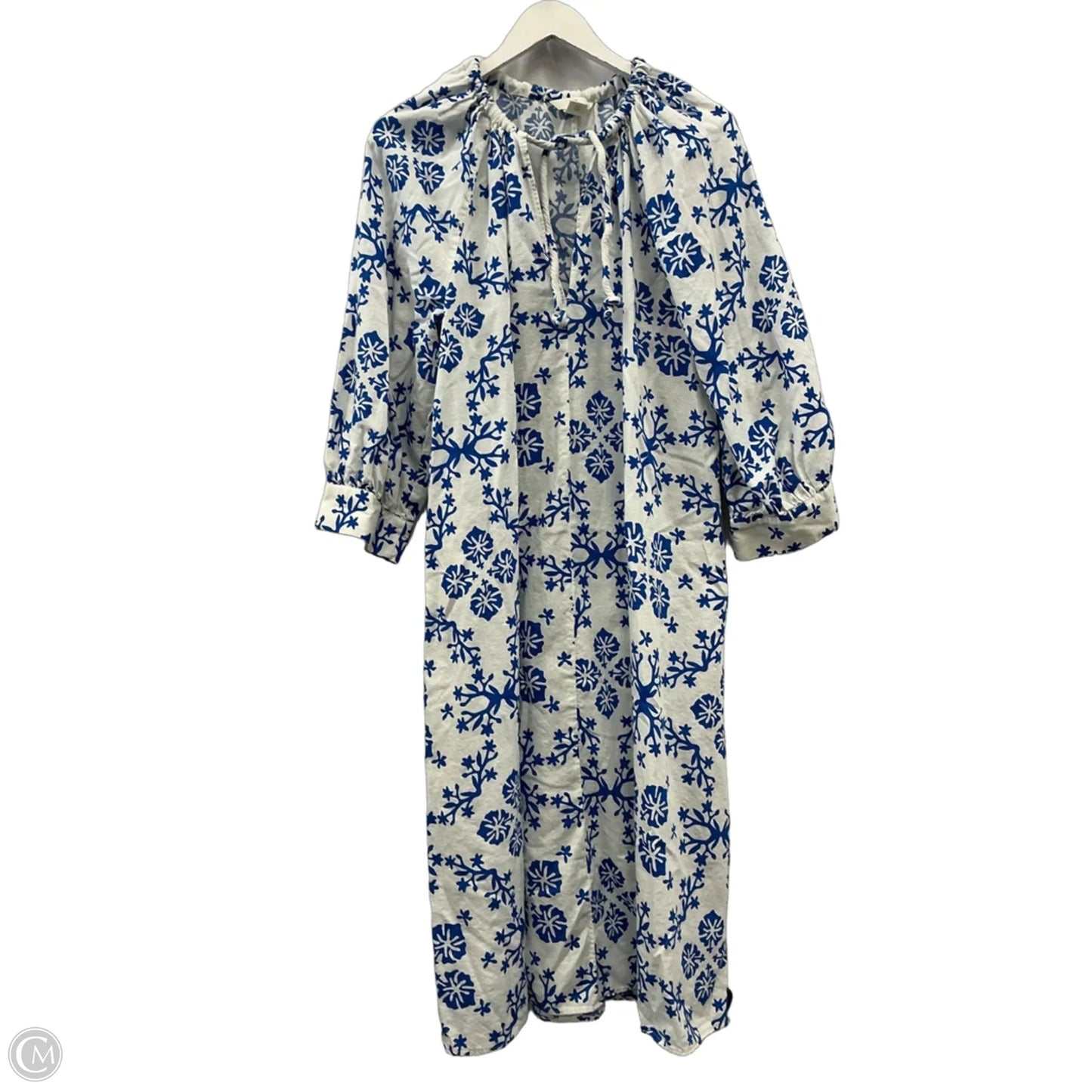 Dress Casual Midi By H&m In Blue & White, Size: S