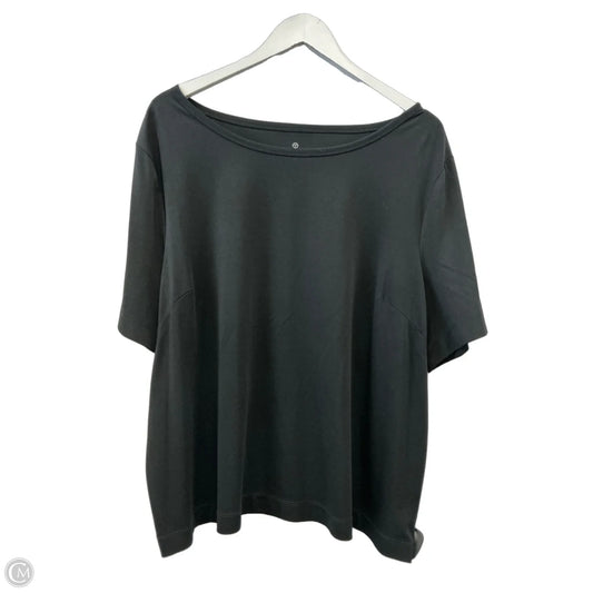 Top Short Sleeve By Talbots In Black, Size: 2x