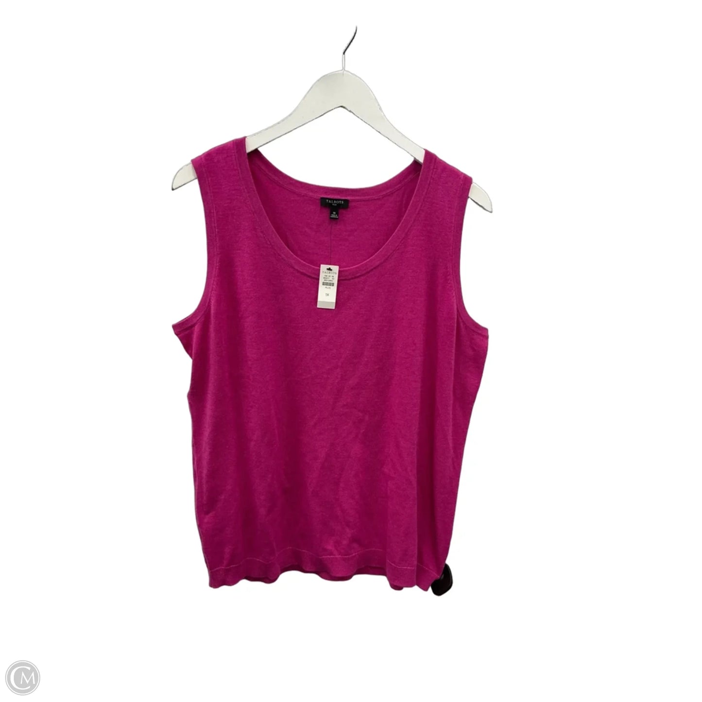 Top Sleeveless By Talbots In Pink, Size: 1x
