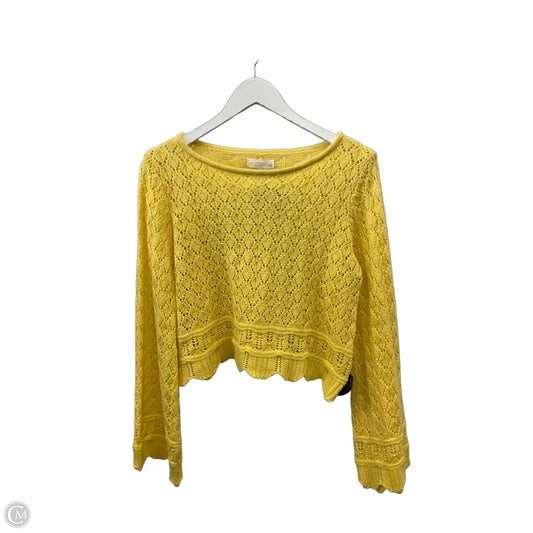 Sweater By Lc Lauren Conrad In Yellow, Size: L