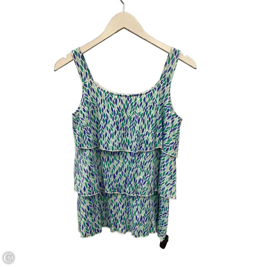 Top Sleeveless By Susan Lawrence In Blue & Green, Size: S