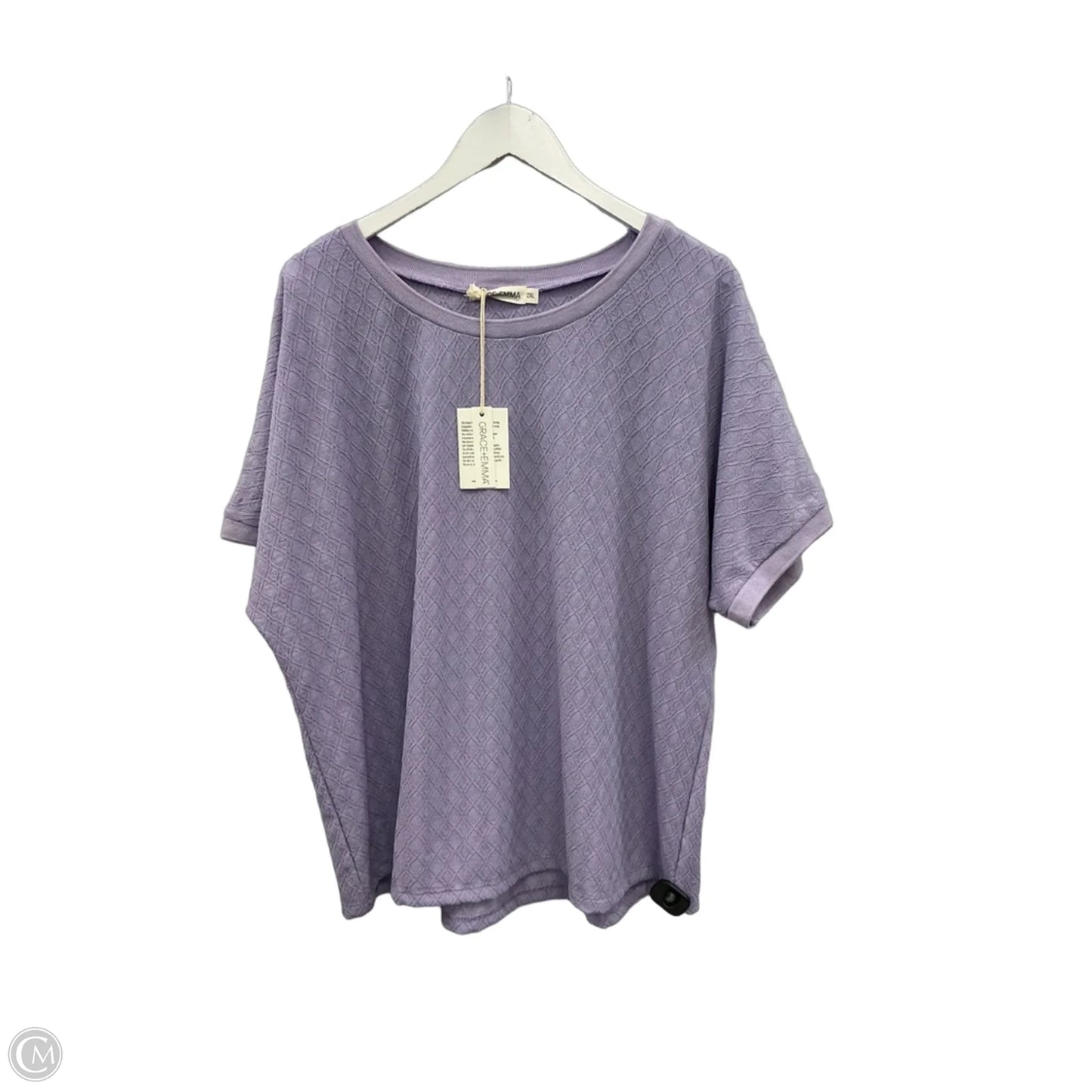 Top Short Sleeve By Clothes Mentor In Purple, Size: 2x