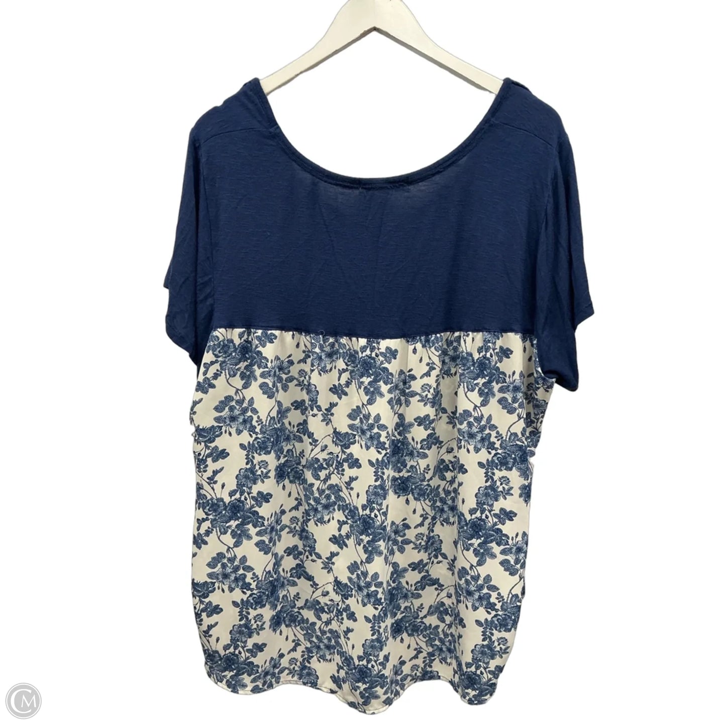 Top Short Sleeve By Rewind In Blue, Size: 2x