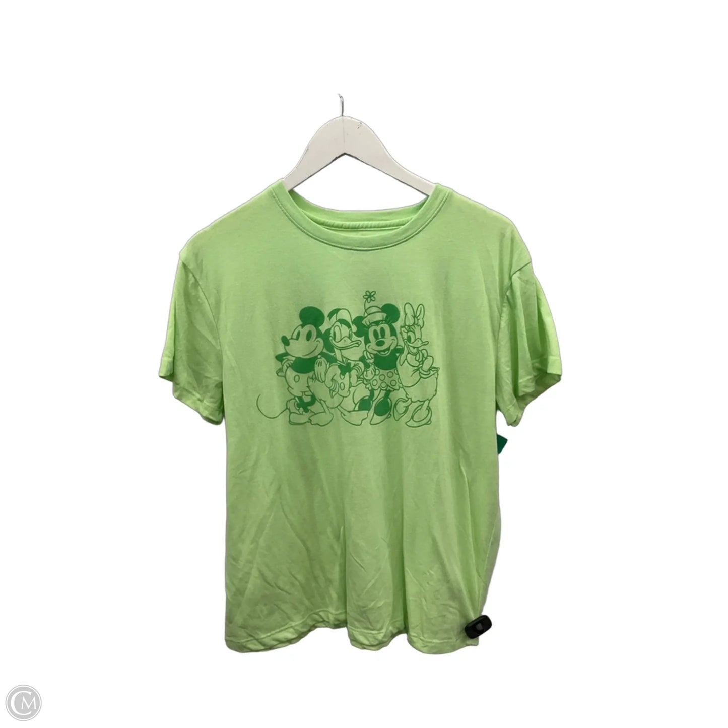 Top Short Sleeve By Disney In Green, Size: L