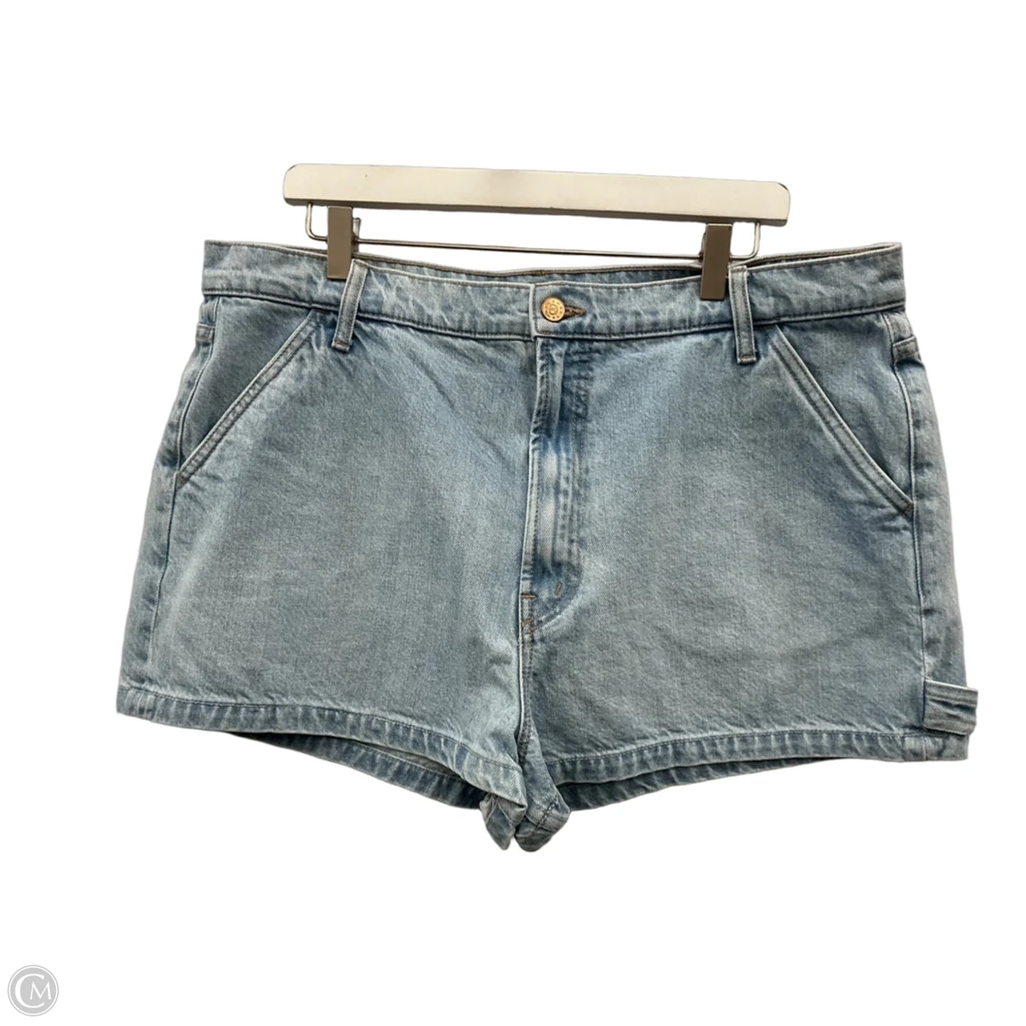 Shorts By Mother In Blue Denim, Size: 18