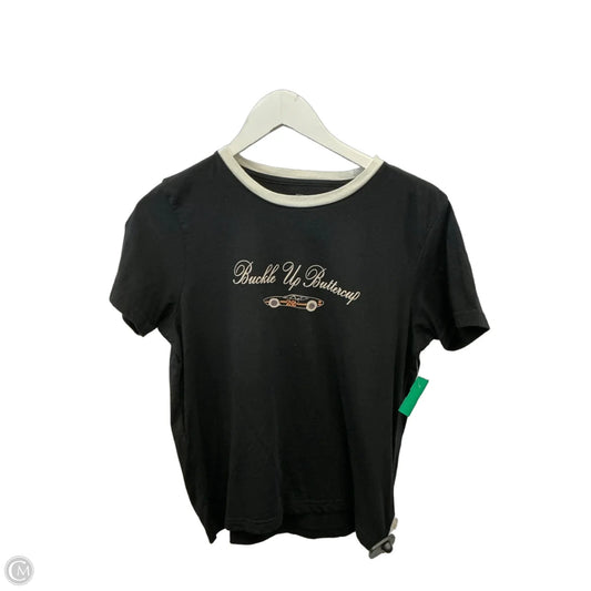 Top Short Sleeve By Cmc In Black, Size: L