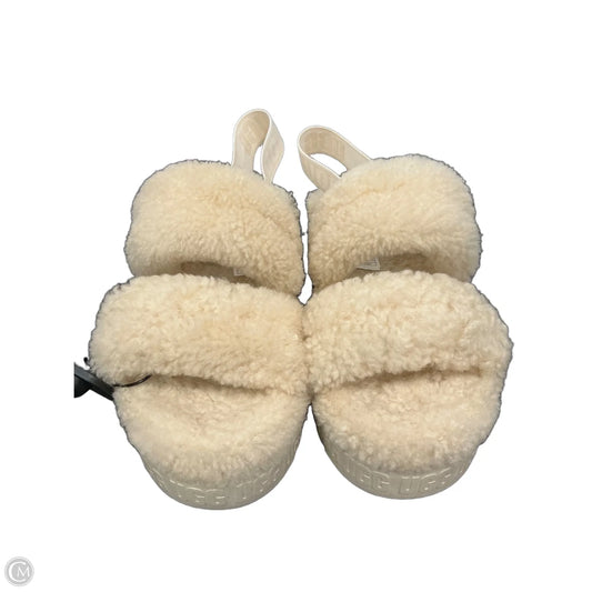 Sandals Designer By Ugg In Cream, Size: 10