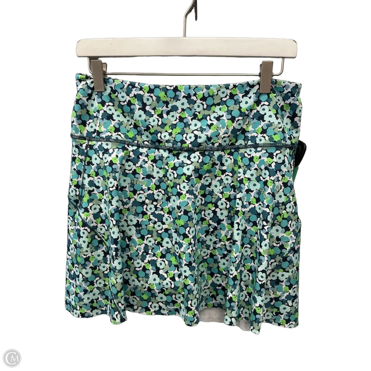 Athletic Skort By Athleta In Blue & Green, Size: M