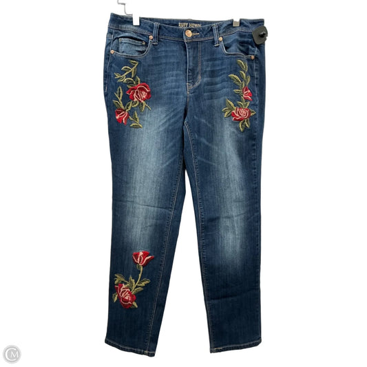 Jeans Straight By Ruff Hewn In Blue Denim, Size: 8