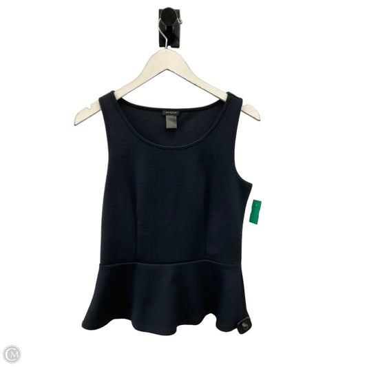 Top Sleeveless By Ann Taylor In Navy, Size: S
