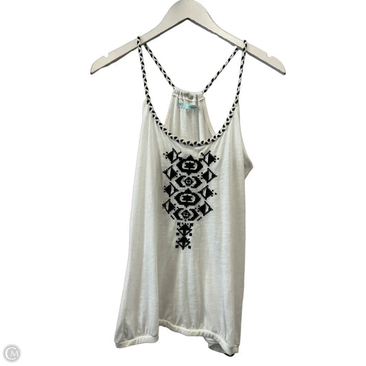 Top Sleeveless By Maurices In Black & White, Size: L