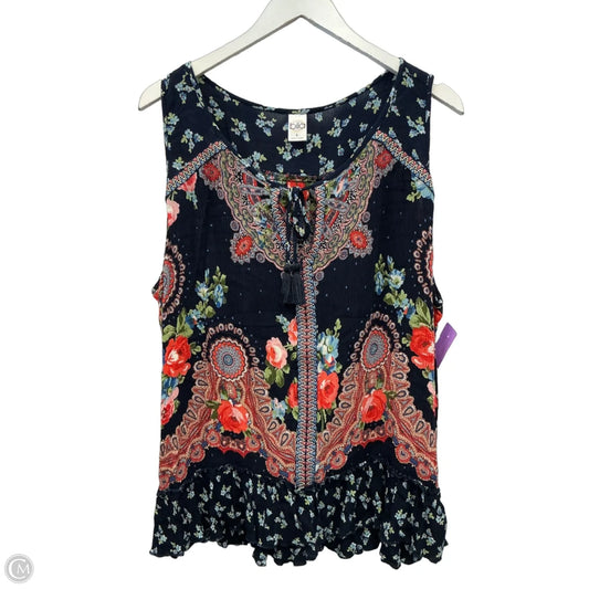 Top Sleeveless By Bila In Navy, Size: L