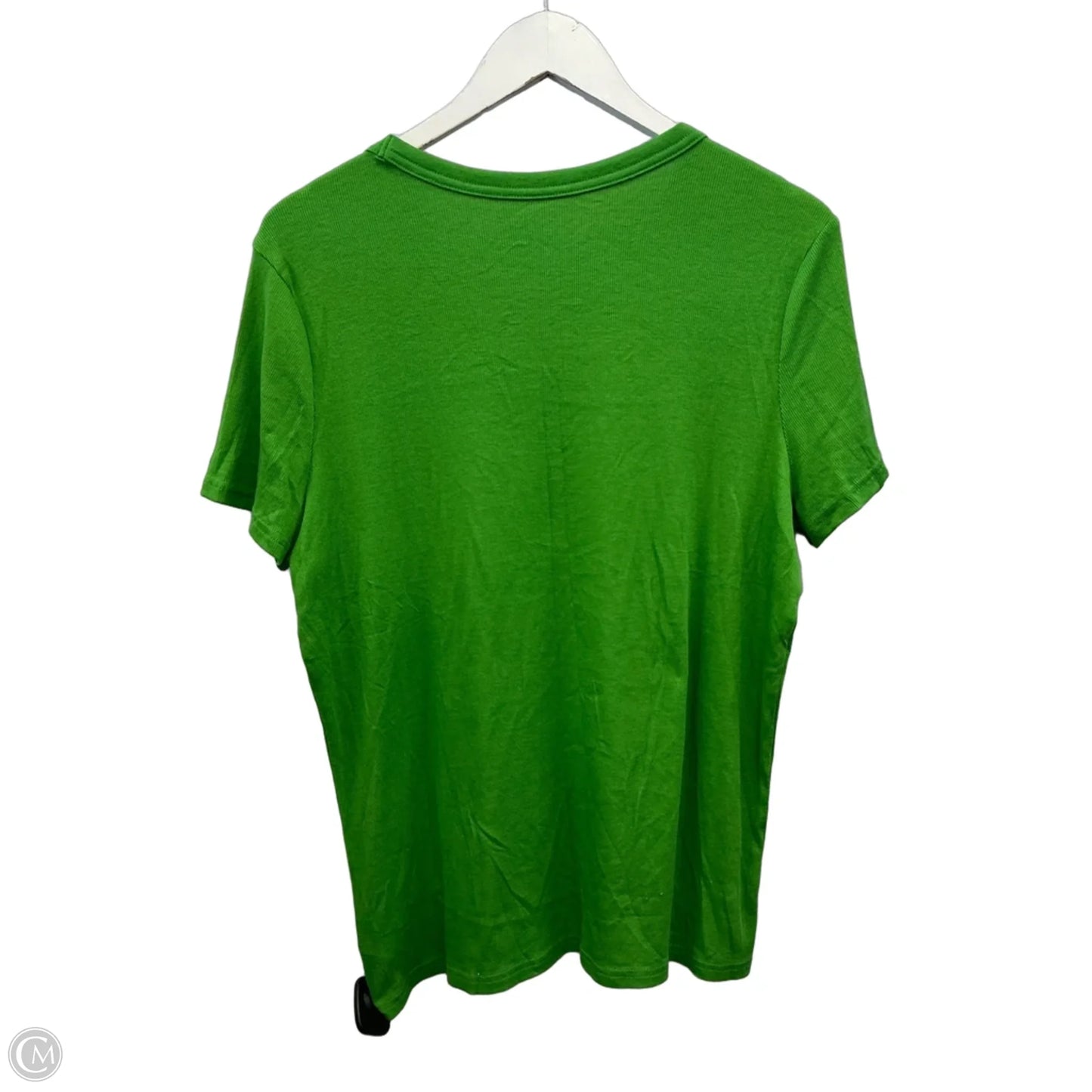 Top Short Sleeve Basic By Time And Tru In Green, Size: Xxl