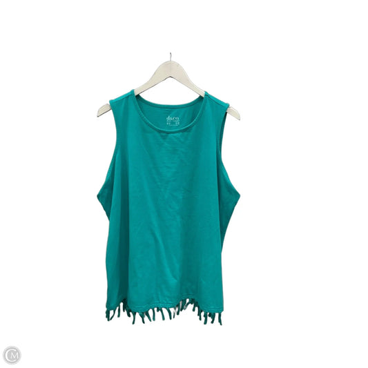 Top Sleeveless By Denim And Company In Aqua, Size: 1x