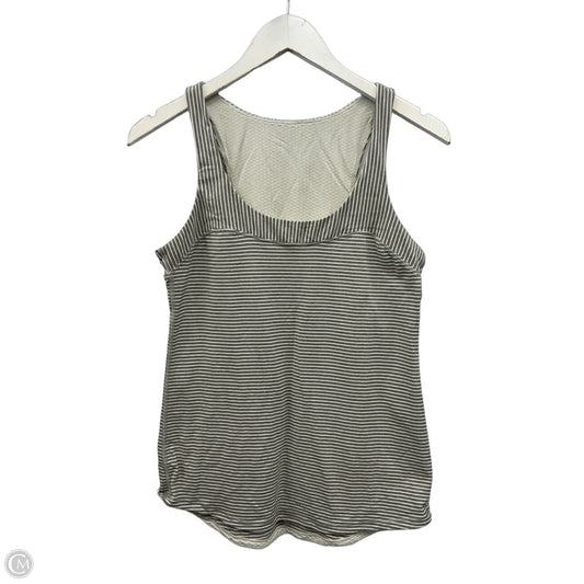Athletic Tank Top By Lululemon In Grey & White, Size: S