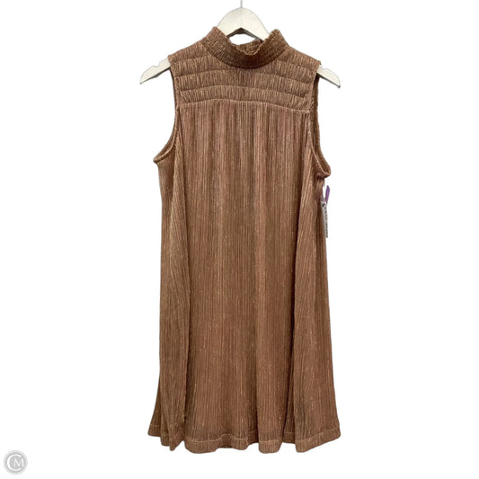 Dress Party Midi By Nine West Apparel In Rose Gold, Size: M