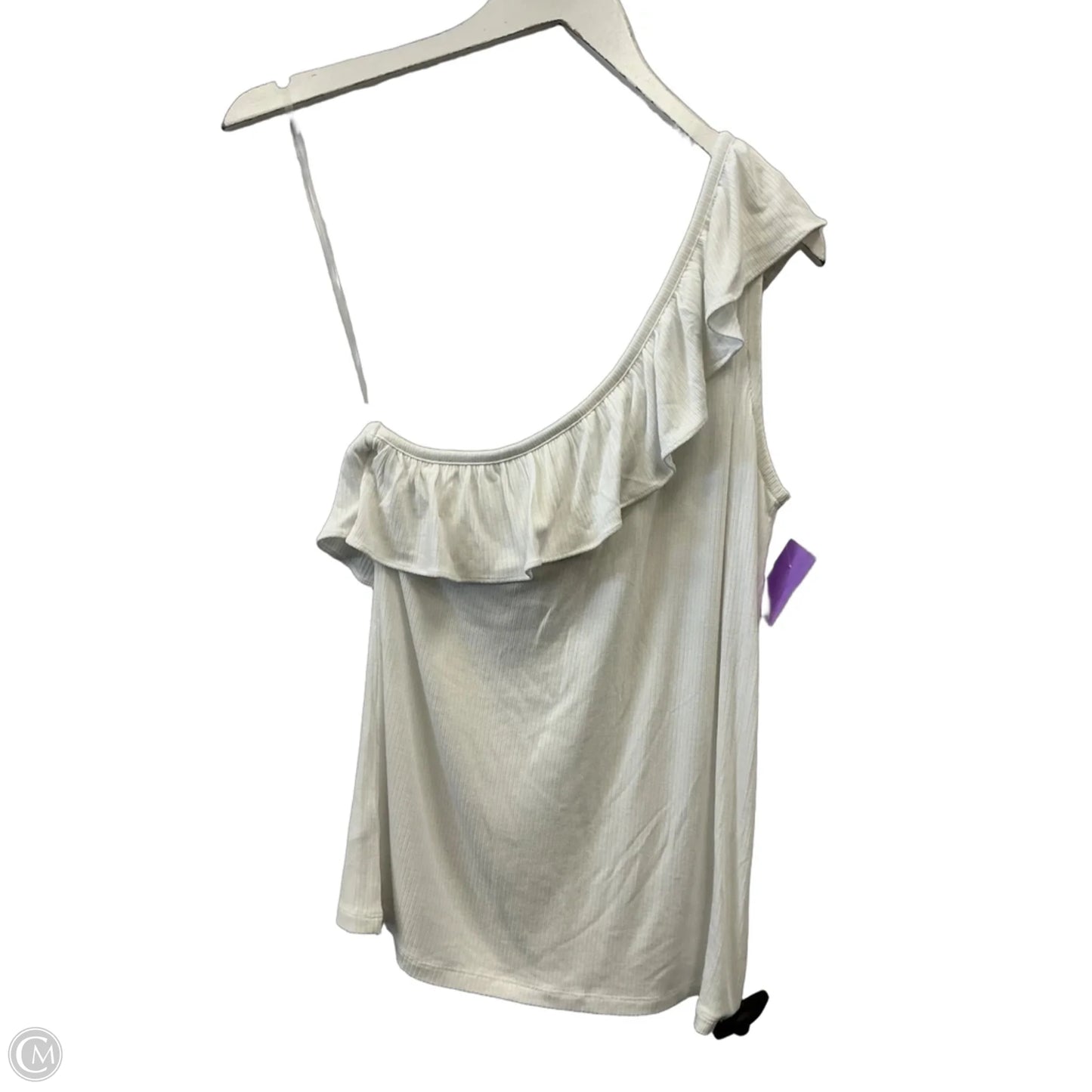 Top Sleeveless By Loft In White, Size: L