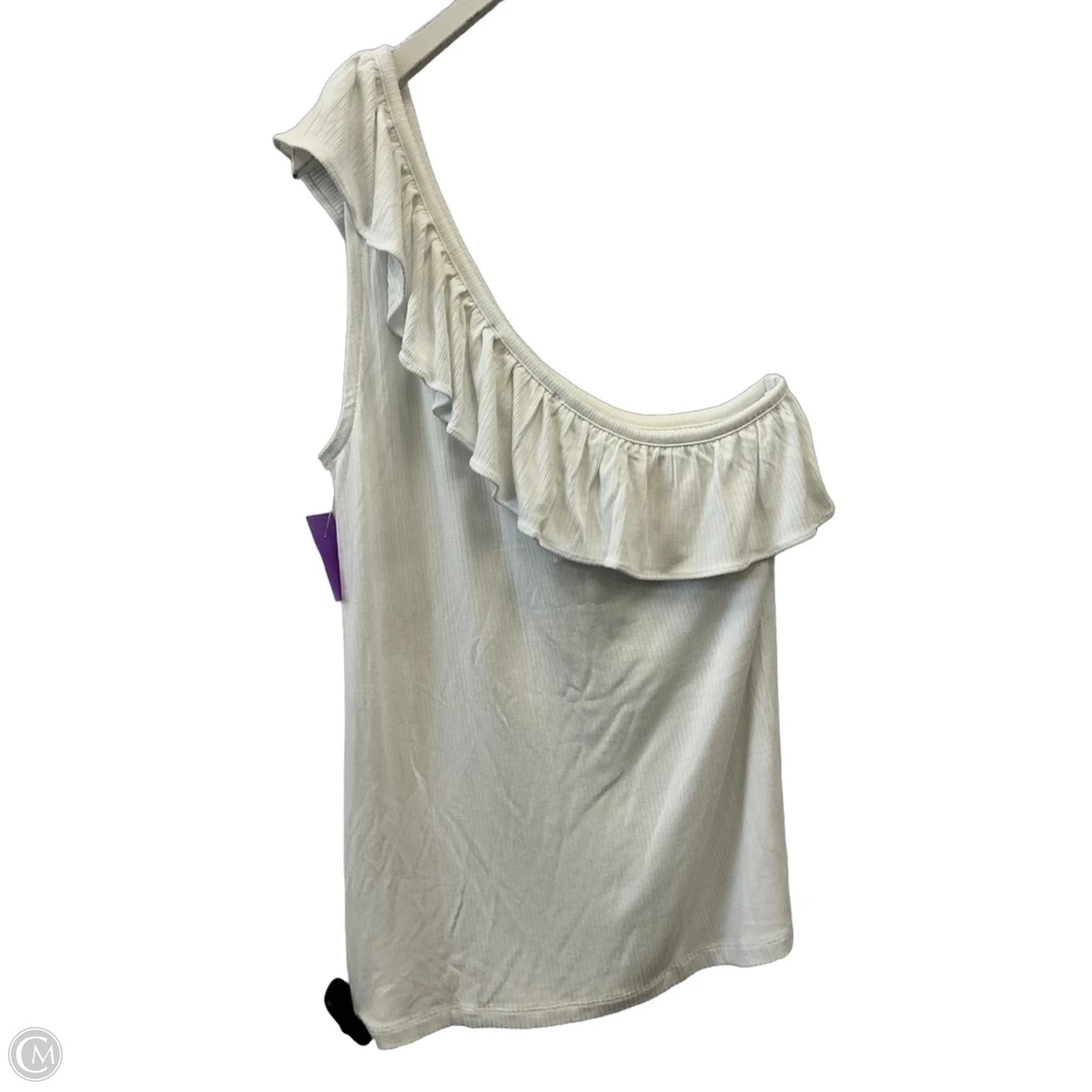 Top Sleeveless By Loft In White, Size: L