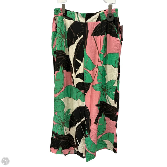 Pants Wide Leg By Sofia By Sofia Vergara In Green & Pink, Size: 12