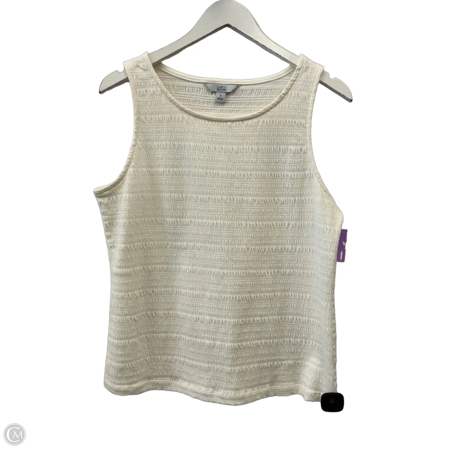 Top Sleeveless By Croft And Barrow In Cream, Size: M