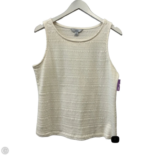 Top Sleeveless By Croft And Barrow In Cream, Size: M