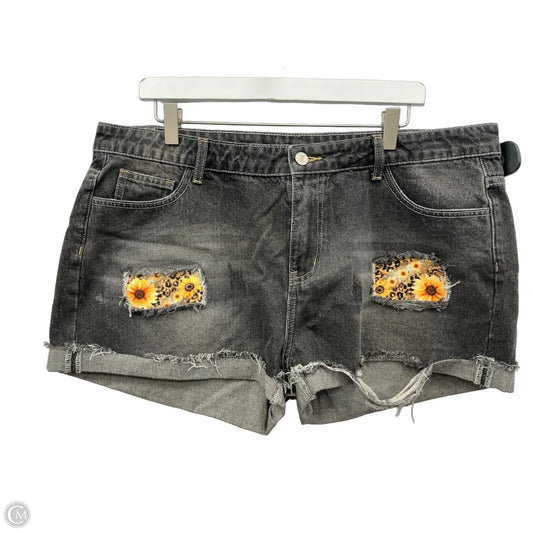 Shorts By Clothes Mentor In Black Denim, Size: 18