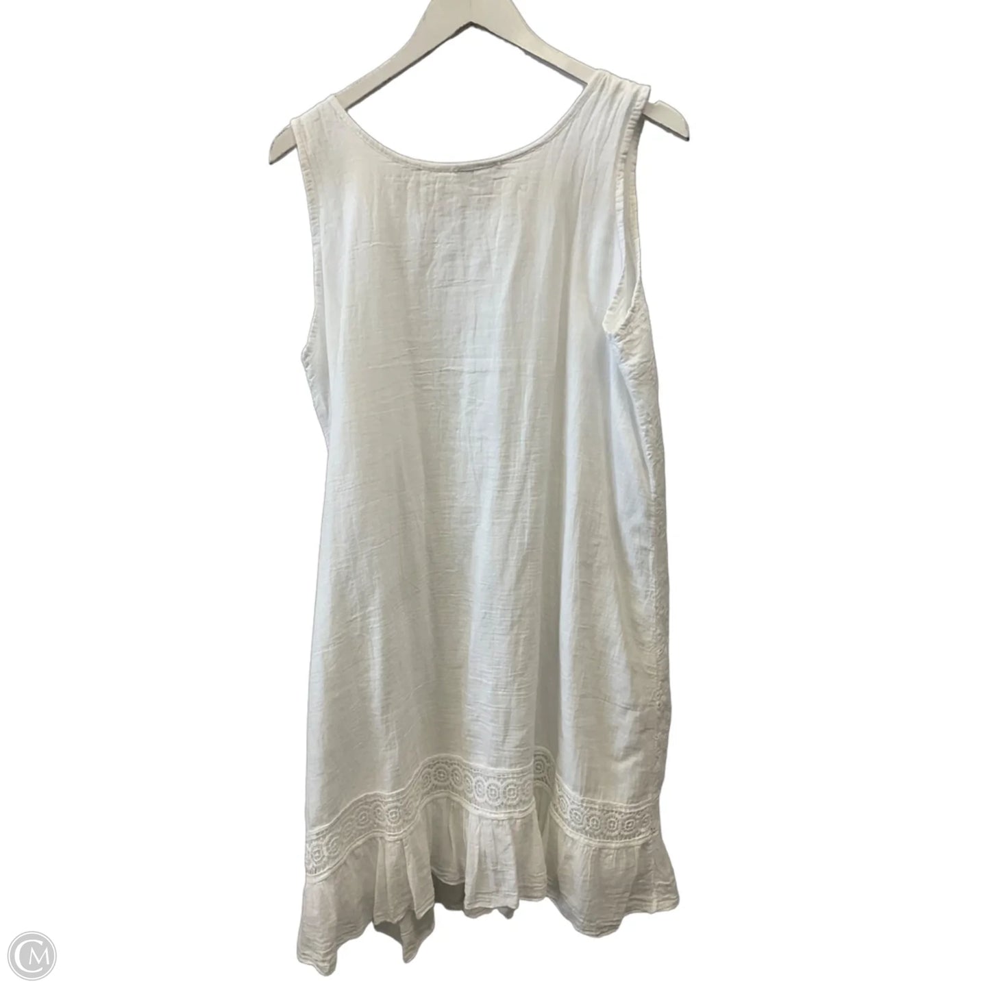 Dress Casual Midi By Clothes Mentor In White, Size: Xl