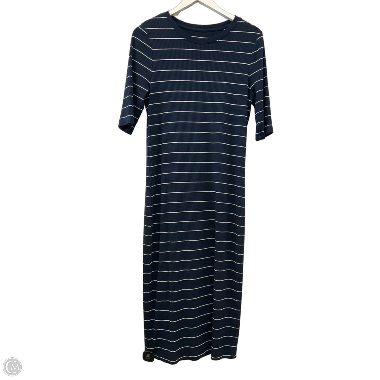 Dress Casual Midi By Banana Republic In Navy, Size: M