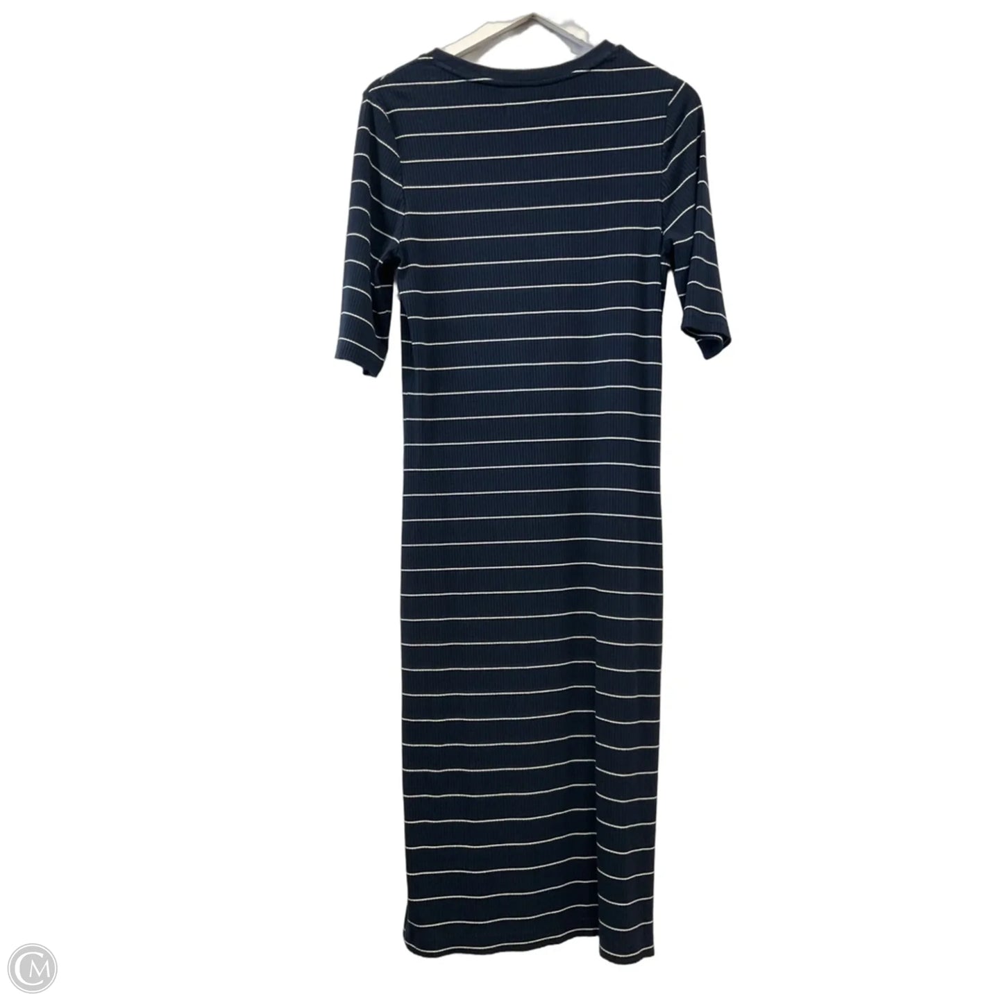 Dress Casual Midi By Banana Republic In Navy, Size: M
